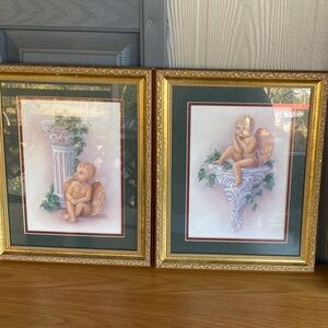 Gold Framed Cherub Art Prints